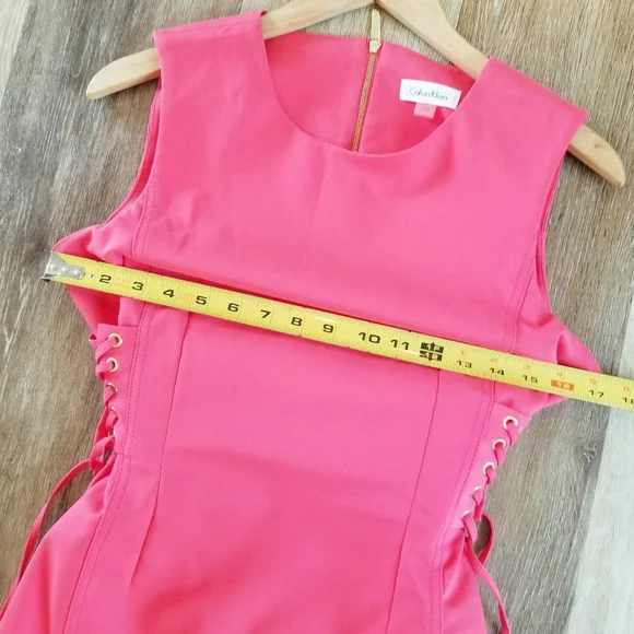 Calvin Klein Lace-Up Corset Style Sheath Dress Career Office Business Attire - Picture 8 of 13